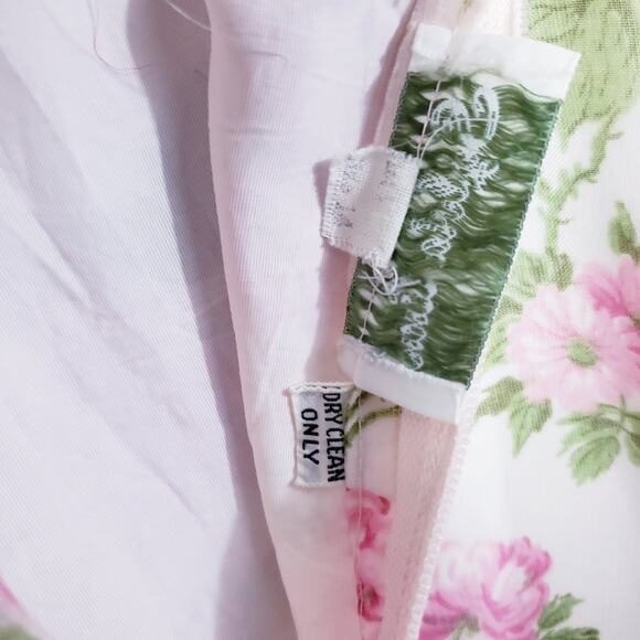 Vintage 70s Sylvia Ann Rose Floral Maxi Gown Regencycore Cottagecore Pink 14 - Picture 11 of 16